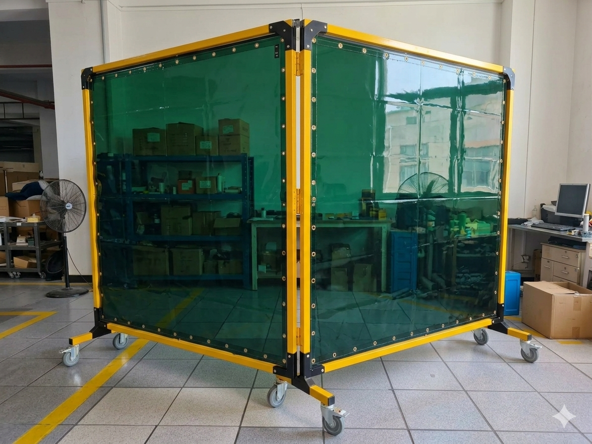 Biombo para soldadura de 2 cuerpos % Biombo para soldadura de 2 cuerpos