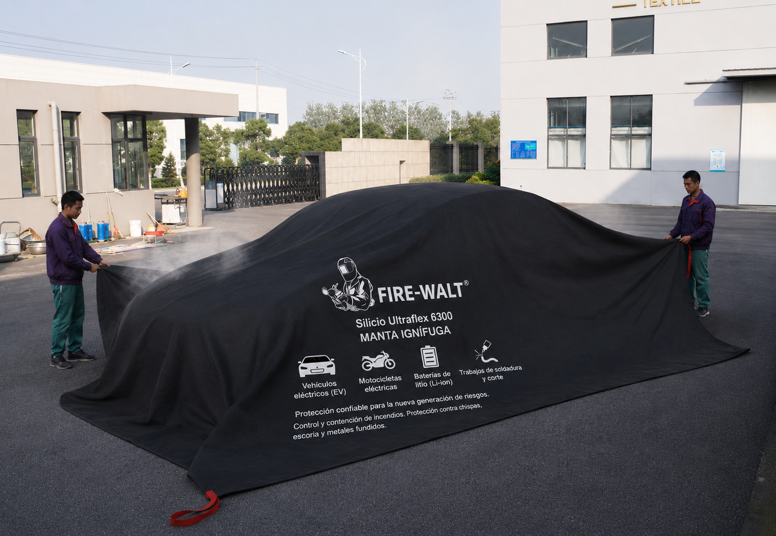 Manta Ignifuga para Baterías de Litio Ultraflex 6300 FIRE-WALT % Manta Ignifuga para Baterías de Litio Ultraflex 6300 FIRE-WALT